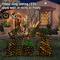 Glitzhome® Set of 3 Lighted Halloween 2.5D Witches with Cauldron Outdoor Decor